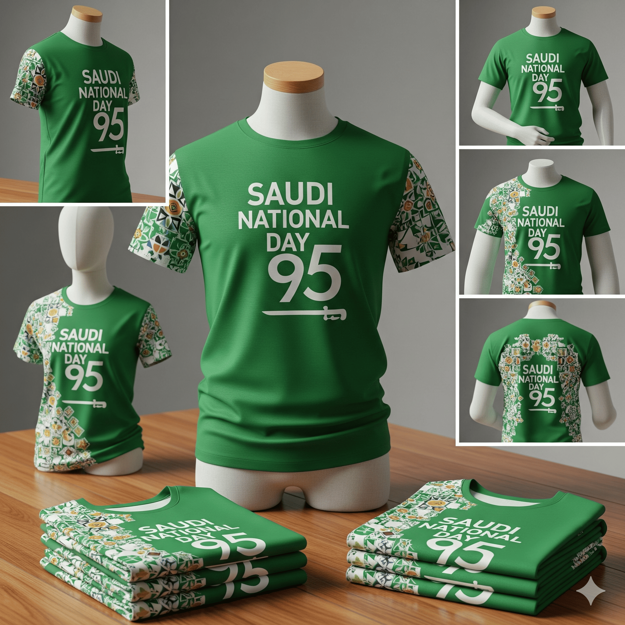 ملابس اليوم الوطني السعودي 95 - طباعة على الملابس الوطنية - مطابع الرياض